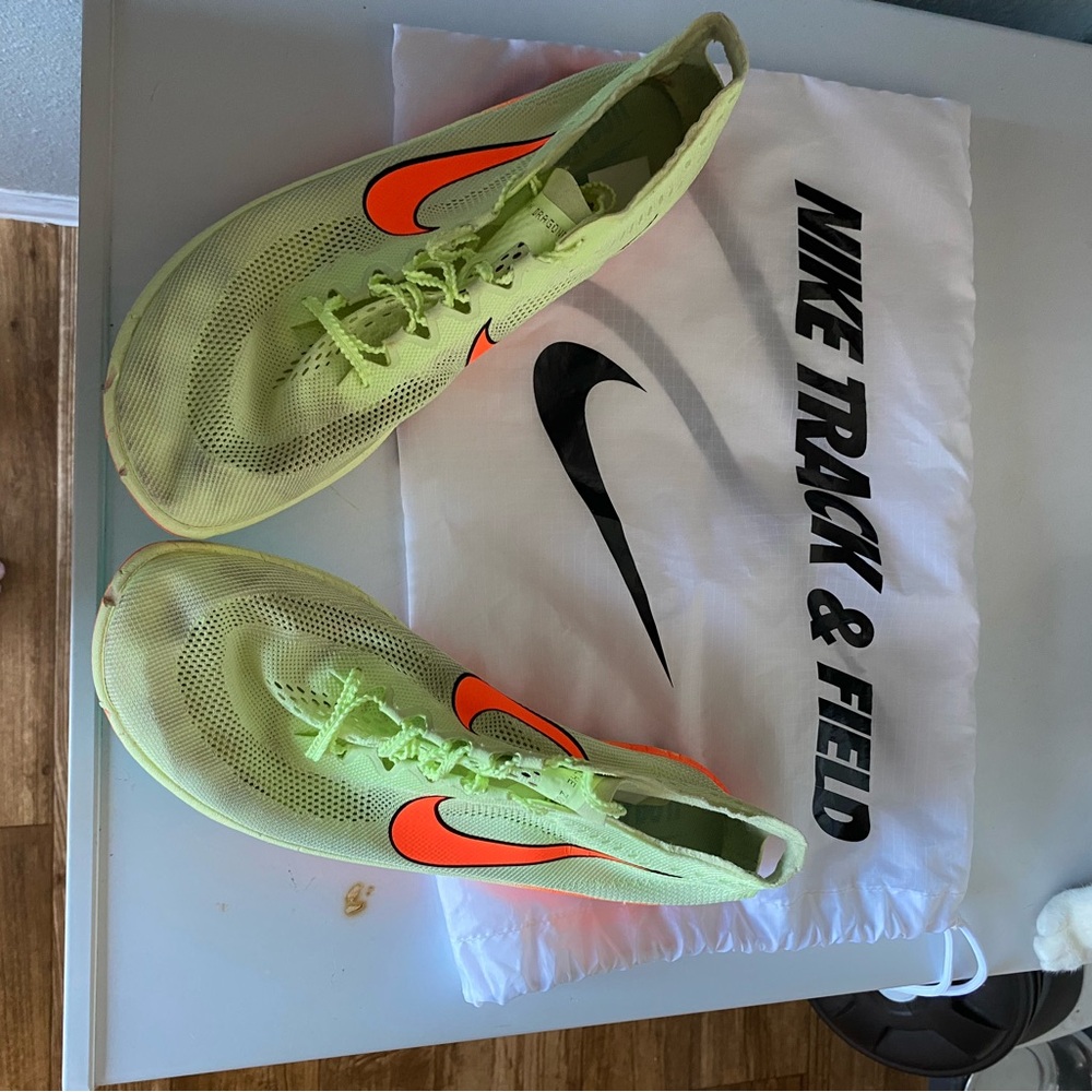 Nike ZoomX Drangonfly Barely Volt Track Spikes in Hyper Orange